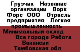 Грузчик › Название организации ­ Ворк Форс, ООО › Отрасль предприятия ­ Легкая промышленность › Минимальный оклад ­ 24 000 - Все города Работа » Вакансии   . Тамбовская обл.,Моршанск г.